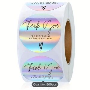 Thank You Stickers, 500 Piece, Holographic Beyond Grateful